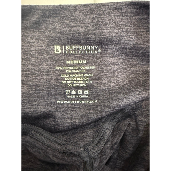 Buffbunny Collection Heathered Gray/Black Leggings-Size Medium - Picture 5 of 7